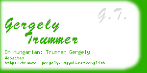 gergely trummer business card